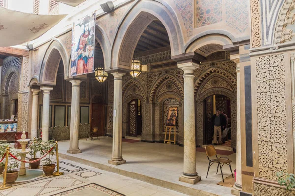 Cairo Egypt Januari 2019 Binnenkant Van Hangende Kerk Caïro Egypte — Stockfoto
