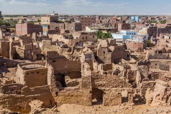 Dakhla Vahasındaki Mut Kasabasında Eski Yeni Evler Mısır — Stok fotoğraf