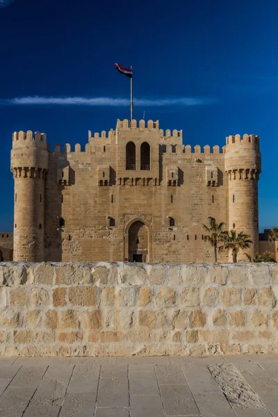 Les Gens Visitent Citadelle Qaitbay Fort Qaitbey Alexandrie Egypte — Photo