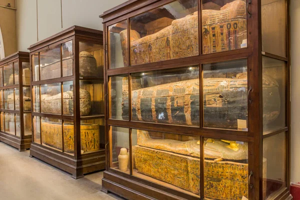 Каир Эгипт Января 2019 Саркофаги Египетском Музее Каире Египет — стоковое фото
