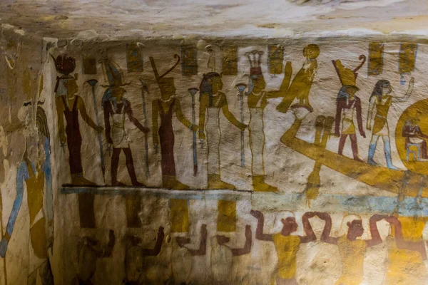 Bawiti Egypt Februari 2019 Muurschilderingen Het Graf Van Bannentiu Bahariya — Stockfoto