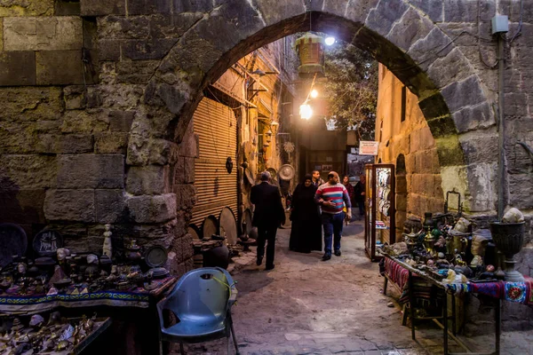 Cairo Egipto Enero 2019 Vista Del Bazar Khan Khalili Cairo — Foto de Stock