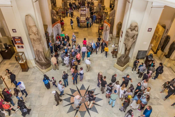 Cairo Egypt January 2019 Aerial View Visitors Egyptian Museum Cairo — 图库照片