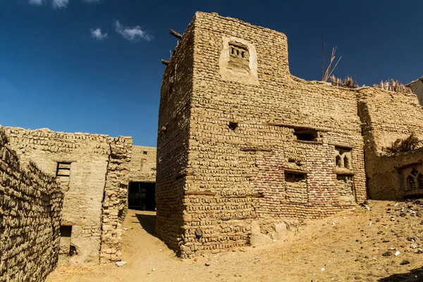 Maisons Anciennes Dans Village Qasr Dans Oasis Dakhla Egypte — Photo