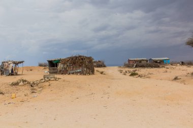 Somaliland 'da küçük bir köy manzarası