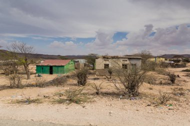 Somaliland 'da küçük bir köy manzarası