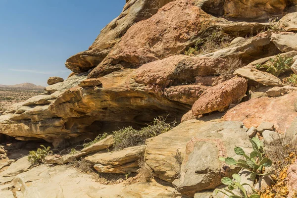 Outside of Laas Geel rock paintings Somaliland