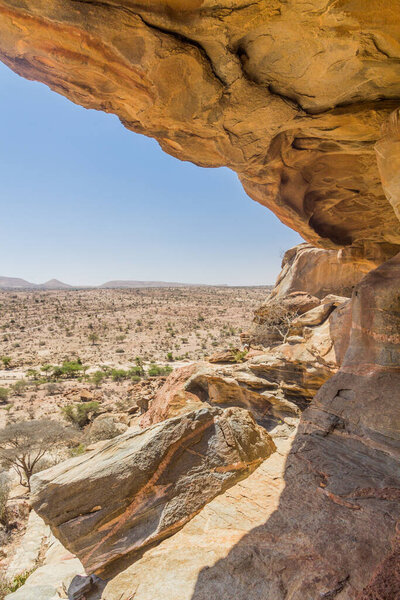 Cliffs around Laas Geel rock paintings, Somaliland