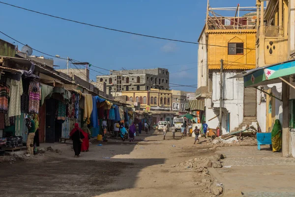 Djibouti Djibouti Kwiecień 2019 Widok Ulicę Afrykańskiej Dzielnicy Dżibuti Stolicy — Zdjęcie stockowe