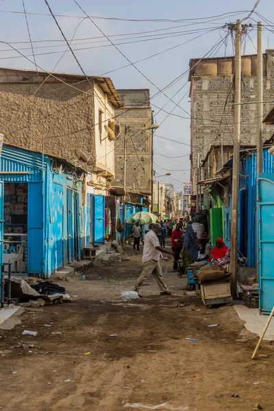 Djibouti Djibouti Abril 2019 Vista Una Calle Barrio Africano Yibuti — Foto de Stock