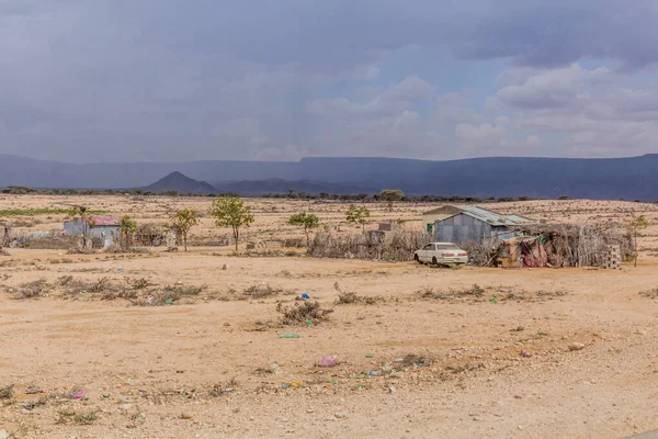 Vista Pequeño Pueblo Somalilandia —  Fotos de Stock