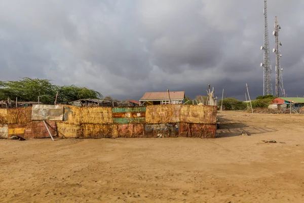 Veduta Della Città Confine Lawyacado Nel Somaliland Occidentale — Foto Stock