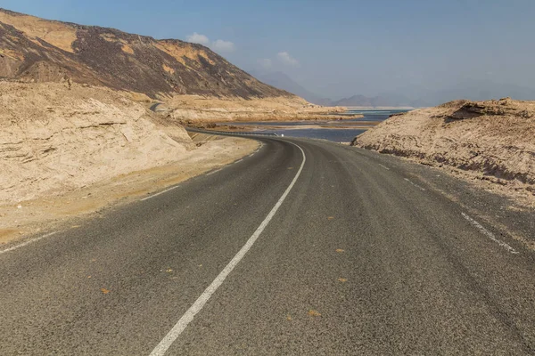 Droga Jeziora Assal Dżibuti — Zdjęcie stockowe