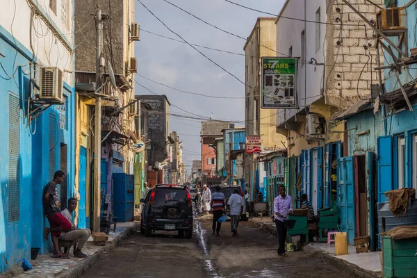 Djibouti Djibouti Abril 2019 Vista Una Calle Barrio Africano Yibuti — Foto de Stock