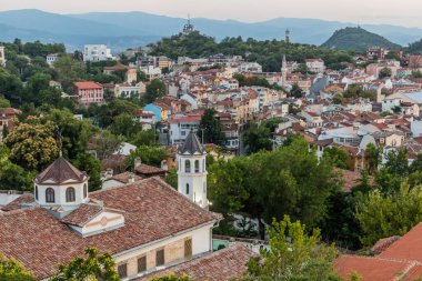 Bulgaristan 'ın eski Plovdiv kentinin hava manzarası
