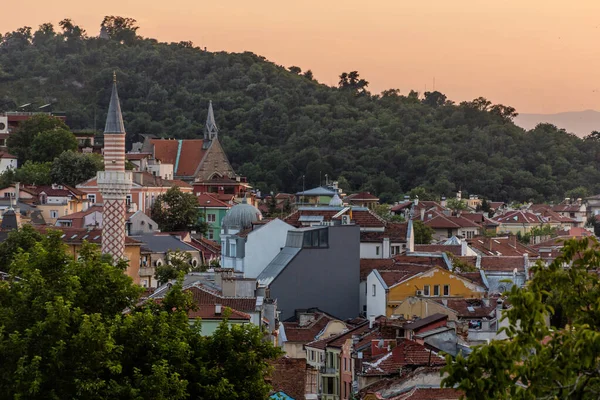 Skyline Der Altstadt Von Plovdiv Bulgarien — Stockfoto