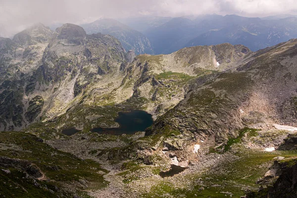 Letecký Pohled Jezero Elensko Pohoří Rila Bulharsko — Stock fotografie
