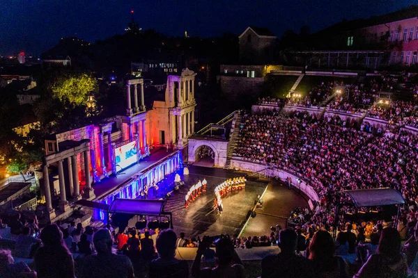 Plovdiv Bulgaria Julio 2019 Festival Internacional Folclore Teatro Romano Plovdiv — Foto de Stock