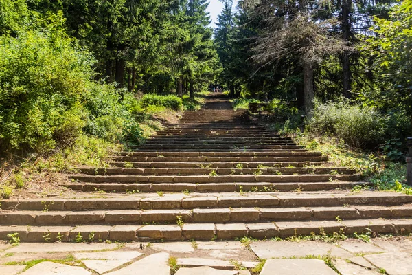 Bulgaristan Shipka Tepesindeki Özgürlük Anıtı Giden Merdiven — Stok fotoğraf