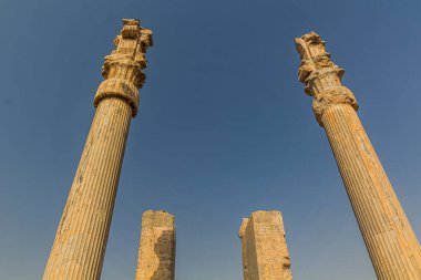Persepolis, İran 'daki Uluslar Kapısı' ndaki sütunlar