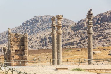 Persepolis, İran 'daki Uluslar Kapısı' ndaki sütunlar