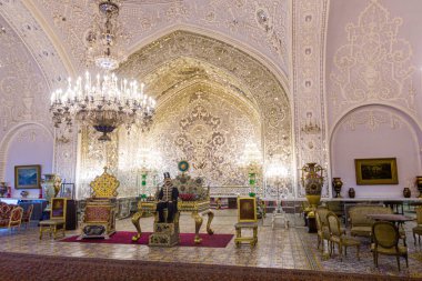 TEHRAN, İRAN - 5 Temmuz 2019: İran 'ın başkenti Tahran' daki Golestan Sarayı 'nda Salam (Resepsiyon) Salam.