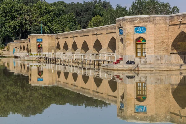 Isfahan Irán Julio 2019 Puente Joubi Choobi Isfahán Irán — Foto de Stock