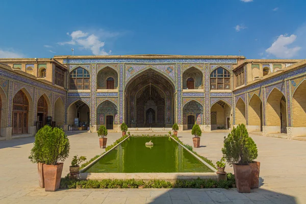 Nádvoří Mešity Nasir Mulk Širazu Írán — Stock fotografie