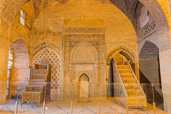 Isfahan Irán Julio 2019 Mihrab Mezquita Jameh Isfahán Irán — Foto de Stock