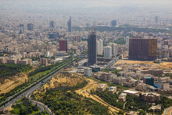 Luchtfoto Van Teheran Hoofdstad Van Iran — Stockfoto