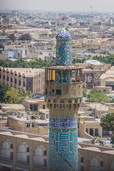 Minareto Della Moschea Dello Scià Esfahan Iran — Foto Stock