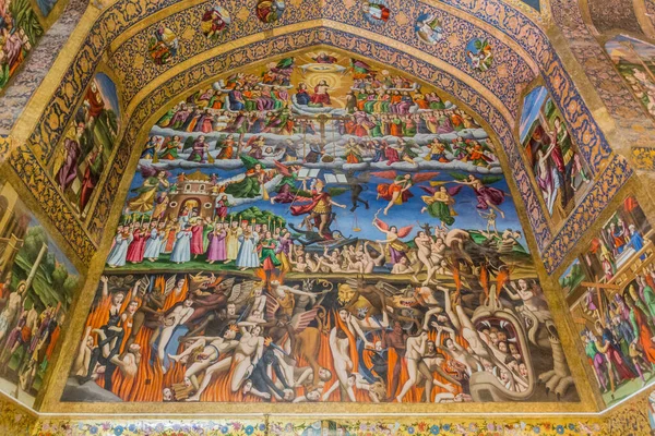 Isfahan Iran Juli 2019 Fresco Van Vank Kathedraal Isfahan Iran — Stockfoto