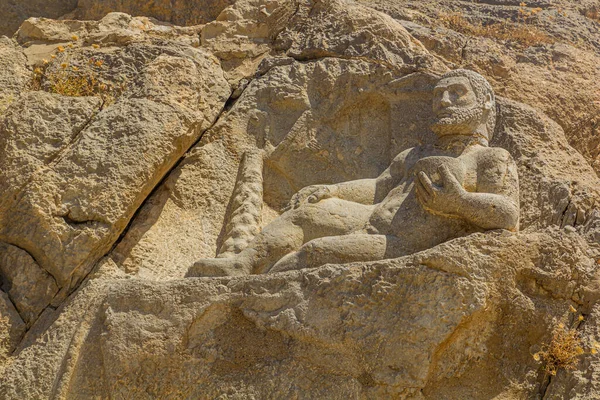 Antica Statua Ercole Bisotun Iran — Foto Stock