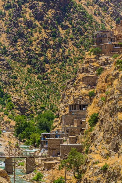 Domy Palanganské Vesnice Kurdistánu Írán — Stock fotografie
