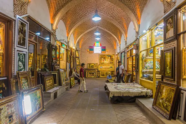 Tabriz Iran July 2019 Painting Section Bazaar Tabriz Iran — стокове фото
