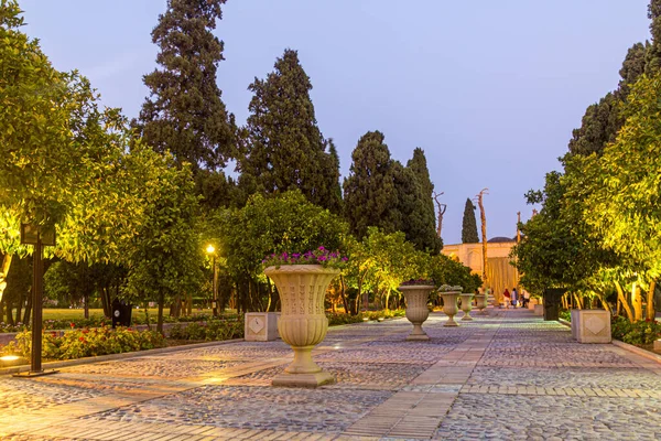 Vista Serale Del Giardino Jahan Nama Shiraz Iran — Foto Stock