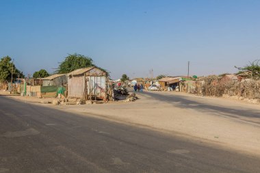 BERBERA, SOMALILAND - APRIL 13, 2019: Two roads in Berbera, Somaliland