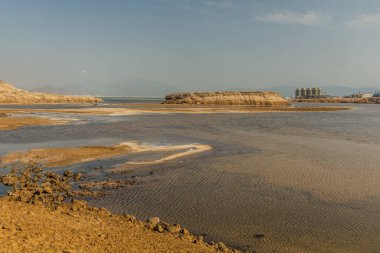 Cibuti 'deki Saline Gölü kıyısında Assal