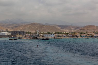 TADJOURA, DJIBOUTI - APRIL 20, 2019: View of the port of Tadjoura, Djibouti