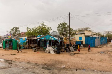 SHEEKH ABDAL, SOMALILAND - APRIL 14, 2019: View of a small town Sheekh Abdal, Somaliland