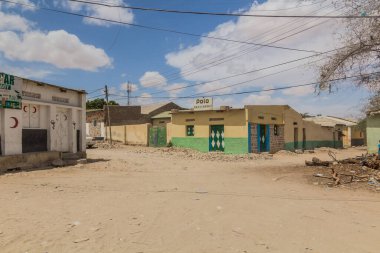 HARGEISA, SOMALILAND - APRIL 11, 2019: Streets of Hargeisa, capital of Somaliland