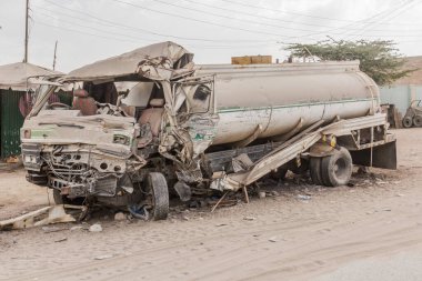 Crashed truck in Hargeisa, Somaliland
