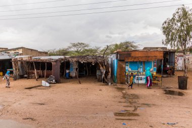 SHEEKH ABDAL, SOMALILAND - APRIL 14, 2019: View of a small town Sheekh Abdal, Somaliland
