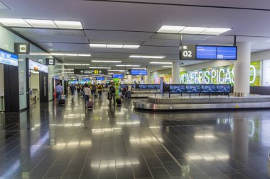 VIENNA, AUSTRIA - APRIL 22, 2019: Baggage claim of Vienna International Airport.