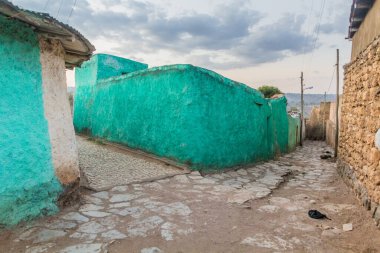 Etiyopya 'nın Harar kentindeki dar sokaklar
