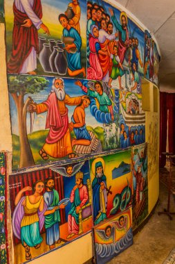 TANA, ETHIOPIA - 1 Nisan 2019: Entos Eyesu Manastırı, Etiyopya