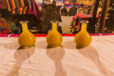 Tej (local honey wine) in traditional glasses, Ethiopia