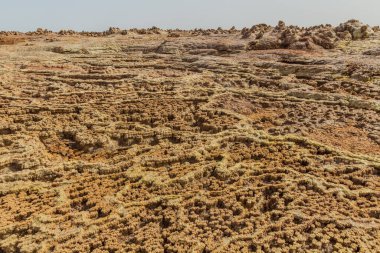 Volkanik Dallol manzarası, Danakil depresyonu, Etiyopya.