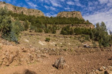 Lalibela, Etiyopya yakınlarındaki kırsal alan