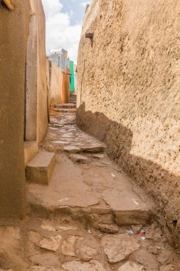 Etiyopya 'nın Harar kentindeki dar bir sokak.